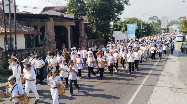 Thousands of Buddhists Participate in a Procession from Mendut-Borobudur Temples