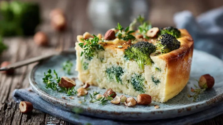 Recette Broccoli and Hazelnut Flan
