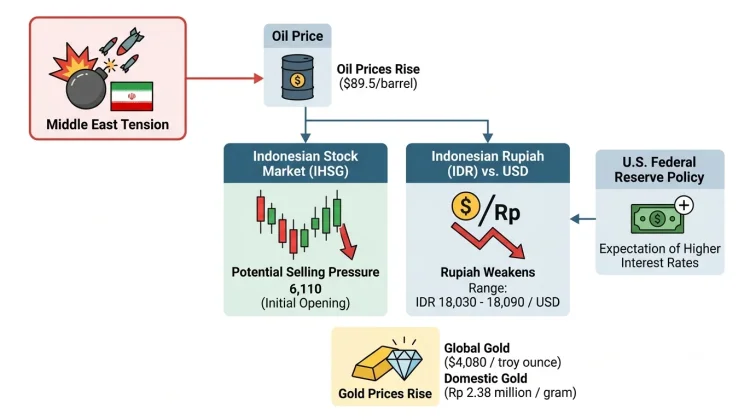 Middle East Tensions Weigh on Rupiah