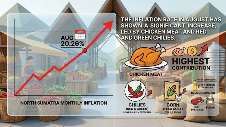 North Sumatra Inflation Hits 0.43% in August