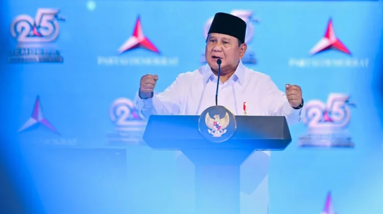 Prabowo Praises Indonesia’s Democratic Character at Political Party Event