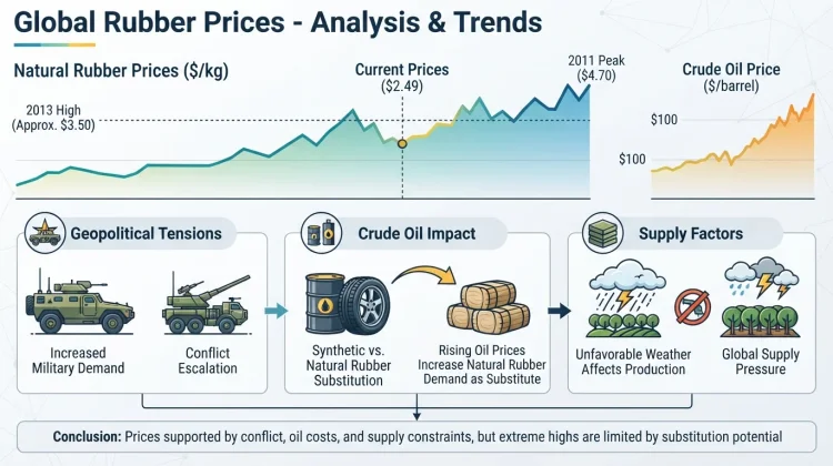 Rising Conflict Pushes Rubber Prices Higher