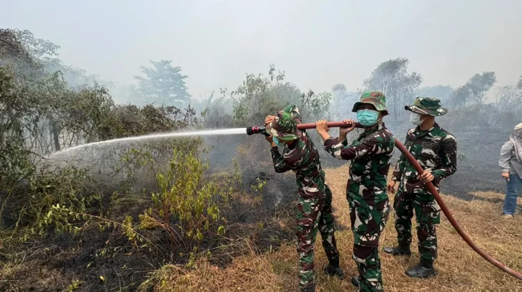 Sri Mulyono Air Base Prevents Land Fire from Spreading to Residential Areas