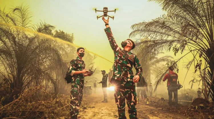 Korpasgat TNI AU Uses Thermal Drones to Detect Wildfire Hotspots