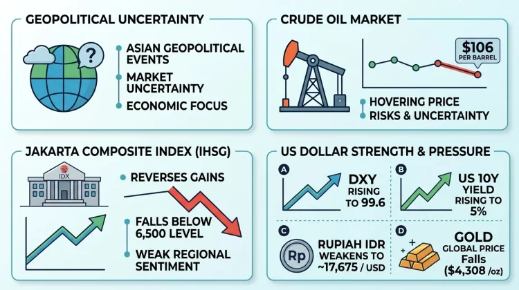 Negative Sentiment Weighs on Stocks and Rupiah