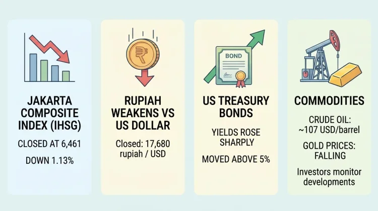 Market Pressure Continues as Stocks, Rupiah Fall