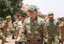 Minister Sjafrie Monitors the Readiness of Infantry Battalion 848 SPC in Lampung