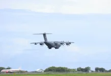 Indonesian Air Force Tests A400M Aircraft Navigation at Ngurah Rai Base