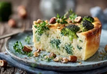 Recette Broccoli and Hazelnut Flan
