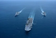KRI Brawijaya-320 and KRI Prabu Siliwangi-321 Escort ITS Giuseppe Garibaldi