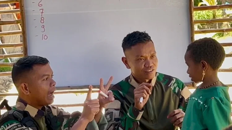 Yonif 511 Dibyatara Yodha Pos Tima Hadirkan Harapan Pendidikan di Kampung Tima
