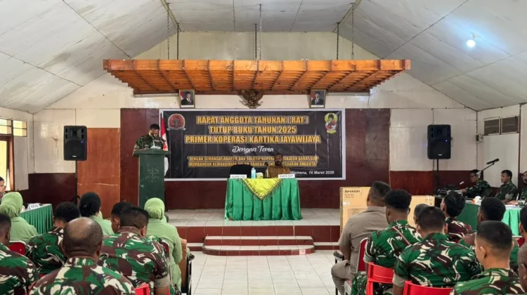 Primkop Kartika Kodim 1702/Jayawijaya Gelar RAT Tutup Buku Tahun 2025