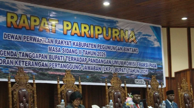 Pandangan Akhir Komisi dan Fraksi DPRK Pegunungan Bintang Atas LKPJ Bupati TA.2025