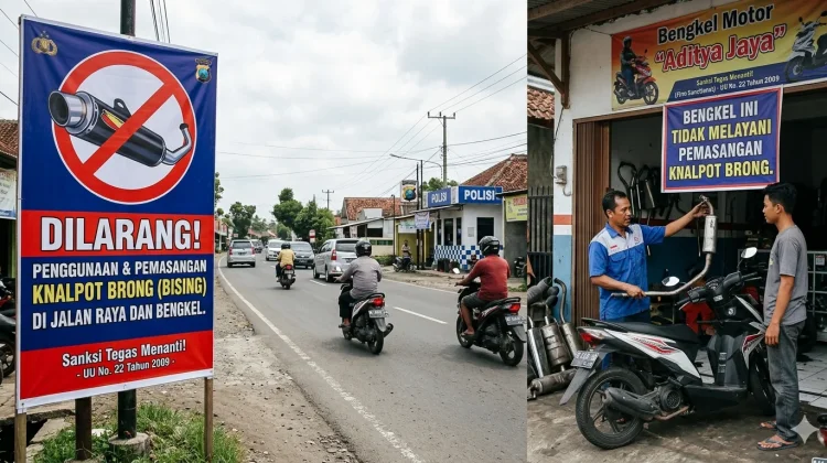 Satlantas Polres Jayawijaya Gencarkan Imbauan Knalpot Brong dari Hulu ke Hilir