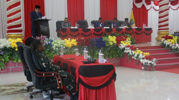 Kodim 1702/Jayawijaya Hadiri Rapat Paripurna Penyerahan LHP BPK RI