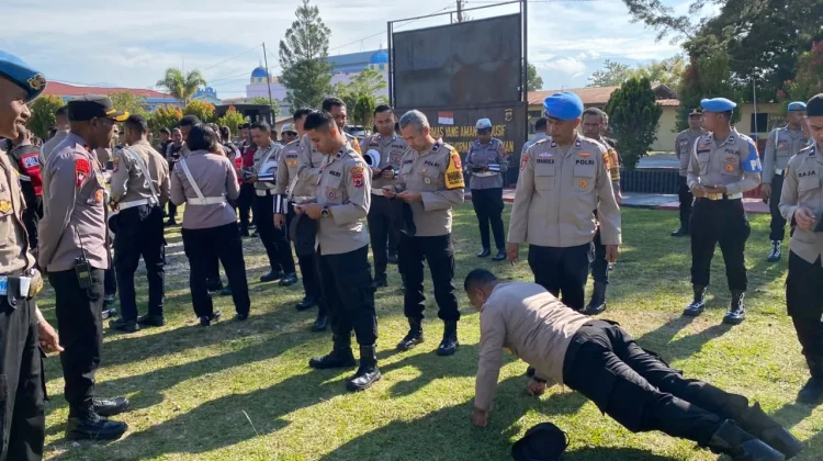 Propam Polres Jayawijaya Gelar Gaktibplin, Tiga Personel Langgar Sikap Tampang