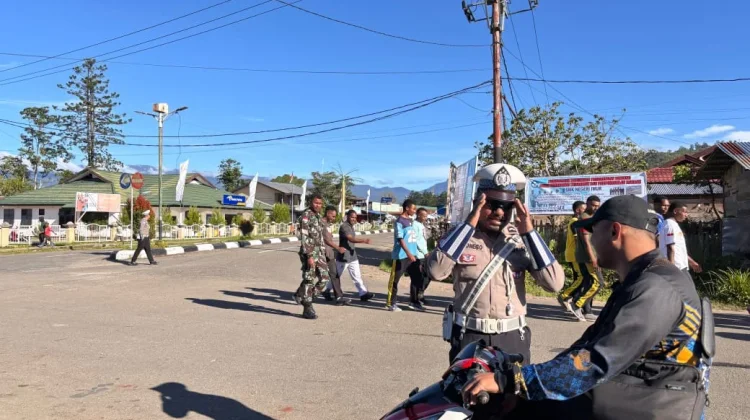 Strong Point Lalu Lintas Polres Pegunungan Bintang