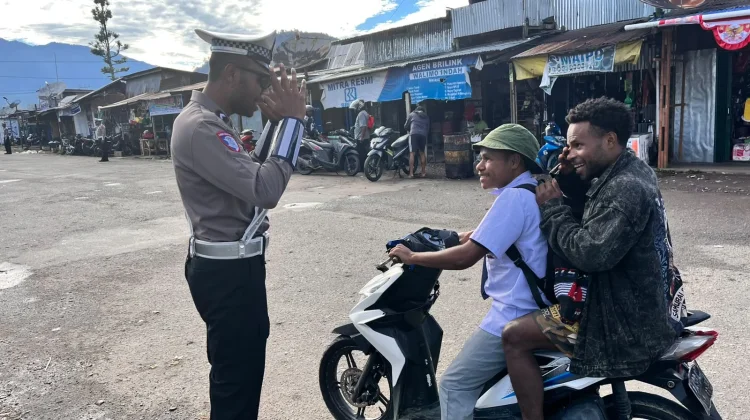 Strong Point Lalu Lintas Polres Pegunungan Bintang