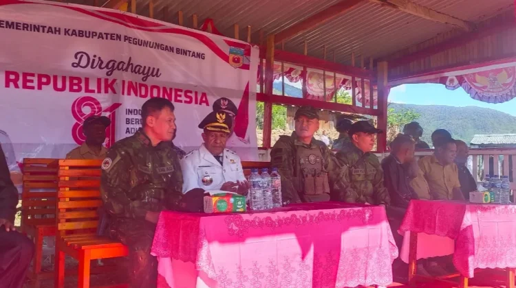 Bupati Pegubin Pimpin Detik-Detik Proklamasi di Kiwirok, Wakil Bupati di Oksibil