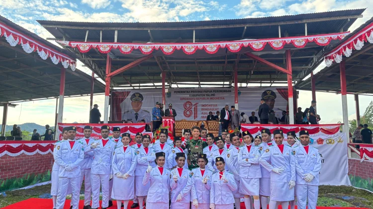 Di Tengah Dinamika Keamanan, Upacara HUT ke-81 RI di Yalimo Tetap Berjalan Aman