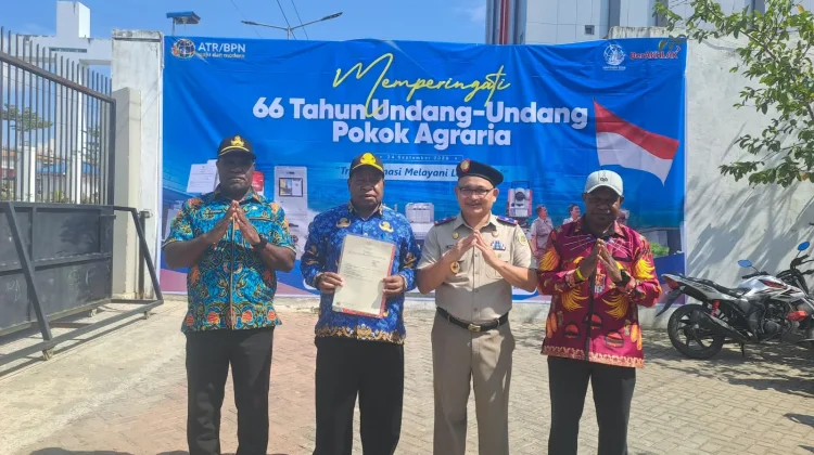 BPN Serahkan Sertifikat Tanah Sekolah Rakyat Papua Pegunungan