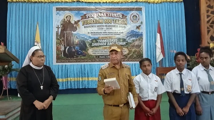 Perayaan Syukur Yubelium 800 Tahun Wafatnya Santo Fransiskus Asisi Di Oksibil