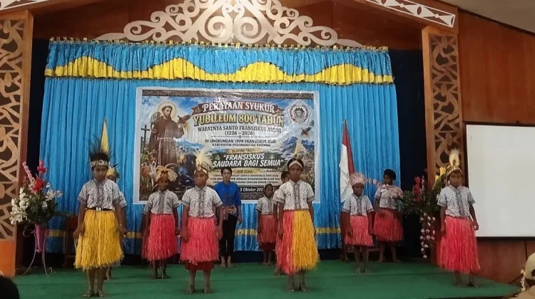 Perayaan Syukur Yubelium 800 Tahun Wafatnya Santo Fransiskus Asisi Di Oksibil