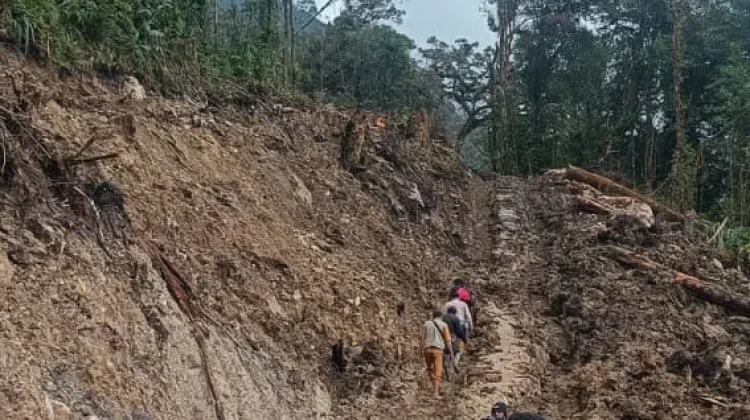 Rela Berjalan di Lumpur, Bupati Pegubin Tinjau Langsung Pembukaan Jalan