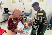 Satgas Yonif 511/DY Luncurkan Posyandu Badak Hitam School di Lanny Jaya