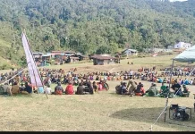 Ibadah Syukuran Di Distrik Kiwirok Kabupaten Pegunungan Bintang