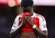 Bukayo Saka Dipastikan Absen Lawan Manchester City