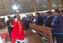 Pengukuhan Badan Pengurus WKRI di Kabupaten Pegunungan Bintang