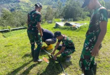 Satgas Yonif 511/DY Gelar Karya Bakti Bersama Masyarakat di Distrik Pirime