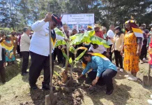 Pemkab Jayawijaya Tanam Pohon di Yalengga Dorong Pangan Lokal Berkelanjutan