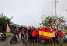 Semarak Euforia, Warga Oksibil Rayakan Kemenangan Spanyol dengan Konvoi Meriah