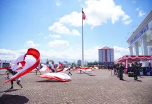 Tari Perang Kolosal Papua Warnai Karya Bakti Kodam XVII di Jayawijaya