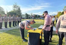Polres Jayawijaya Gelar Sertijab Sejumlah Pejabat Utama dan Kapolsek