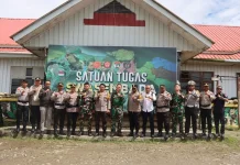 Kapolres Pegunungan Bintang Dan Jajaran Silaturahmi Ke Pos TNI