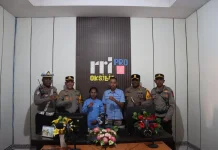 Kapolres Pegunungan Bintang Kunjungi RRI SP. Oksibil Perkuat Sinergi Informasi