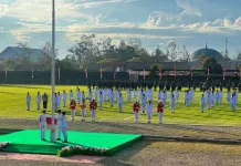 Penurunan Bendera HUT Ke-81 RI di Wamena Berlangsung Khidmat