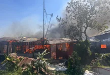 Kebakaran di Gang Suci Wamena Hanguskan Delapan Unit Rumah Kos