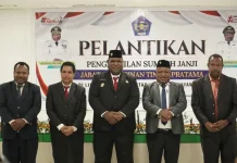 Tiga Pejabat Pimpinan Tinggi Pratama Jayawijaya Resmi Dilantik