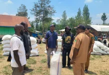 Pemkab Nduga Salurkan bantuan beras bagi masyarakat di 11 distrik wilaya I