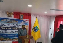 Gubernur Lantik Elai Giban Sekda Definitif Papua Pegunungan