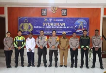 Polres Pegunungan Bintang Gelar Syukuran Hari Lalu Lintas Bhayangkara Ke-71