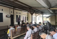 Perkuat Iman di tengah Tantangan Tugas, Personel Polres Nduga Ikuti Binroh Rutin