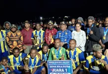 Wabup Ronny Tutup Turnamen Sepak Bola Alumni Cup II Asologaima