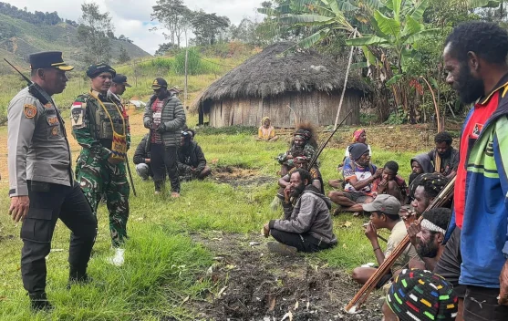 Satgas Yonif 511/DY Fasilitasi Mediasi Warga Binilani dan Gilo di Distrik Malagai