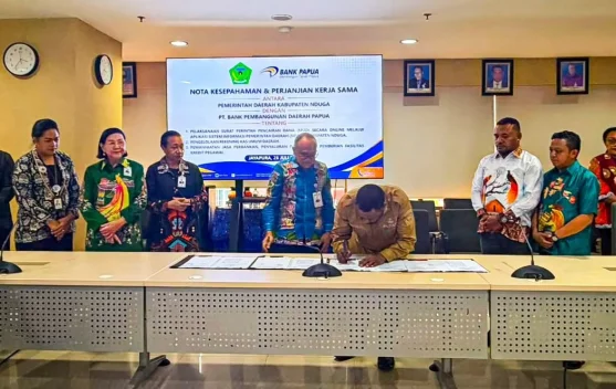 Pemkab Nduga dan Bank Papua Teken Tiga Kerja Sama Strategis