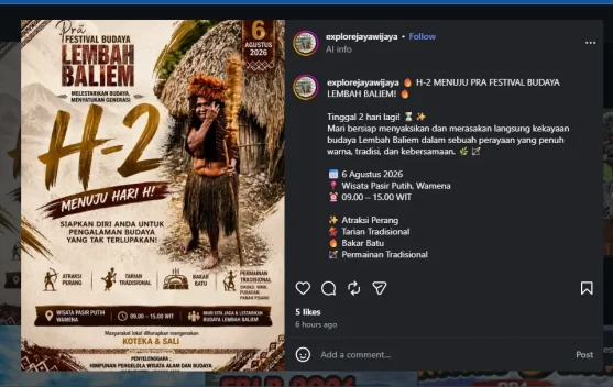 Pra Festival Budaya Lembah Baliem Siap Digelar di Wamena